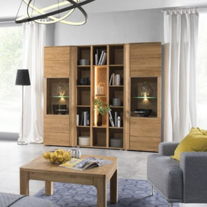 1 Door Display Unit (R)- LOCARNO | Solid Oak Wood