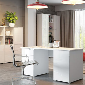 Modern 2 Door & 2 Drawer Console Table Desk - SELENE | laminated chipboard