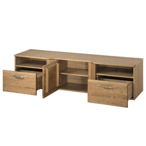 1 Door TV Unit & 2 Drawers - LOCARNO | Solid Oak Wood