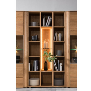 Solid Wood Bookcase - LOCARNO | Solid Oak Wood