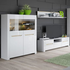 Modern 2 Door Low Display Unit- ICE | laminated furniture board