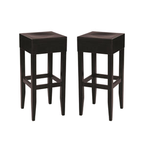 Zestaw 2 nowych stołków | Lite drewno bukowe | wenge 155