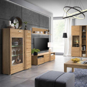 Lovely Hanging Shelf - LOCARNO | solid oak wood front