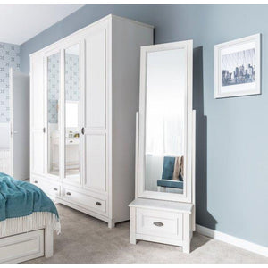 Floor Mirror With 1 Drawer - MADISON | Furniture Board
