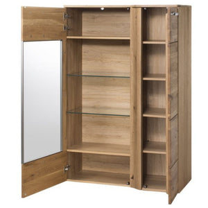 2 Door Display Unit - LOCARNO | Solid Oak Wood