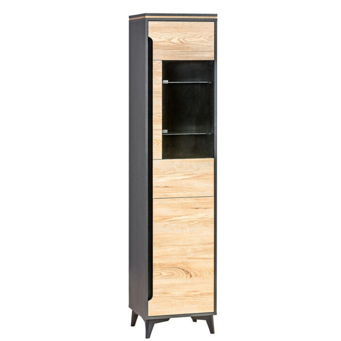 Simple Display Cabinet Unit - GAPPA | BLACK | laminated chipboard