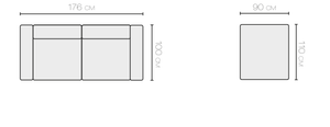 EASTWOODS | NEW 2 Seater Sofa "RAMONA" | 1760mm X 1000mm | Many materials | 2020 Design - EASTWOODS