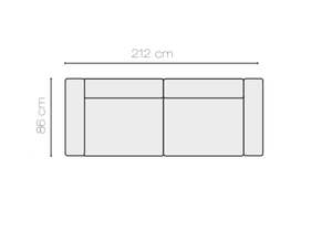 EASTWOODS | NEW 3 Seater Sofa "NEPTUN" | 2120mm X 860mm | Many materials | 2020 Design - EASTWOODS