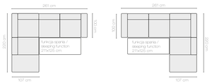 EASTWOODS | NEW Large Size Corner Sofa "FICO" | 2610mm X 2200mm | Many materials | 2020 Design - EASTWOODS