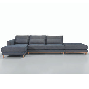 AMBRA CORNER SOFA WITH POUF | MANY FABRICS TO CHOOSE FROM